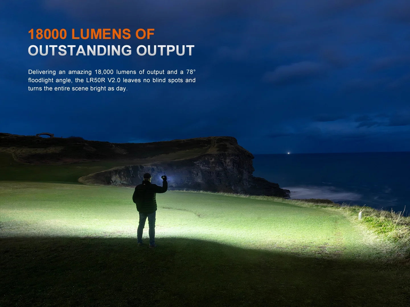 Fenix LR50R V2.0 - Lampe de poche multifonction super lumineuse rechargeable - 18 000 lumens