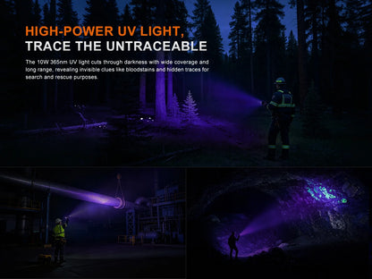 Fenix LR50R V2.0 - Lampe de poche multifonction super lumineuse rechargeable - 18 000 lumens