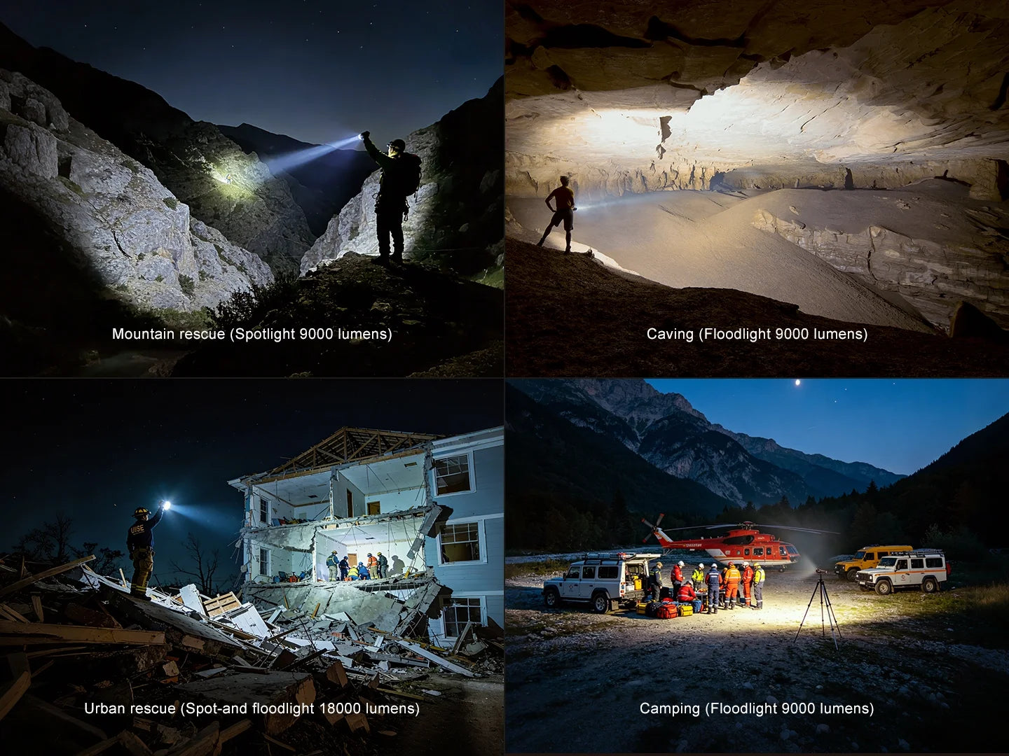 Fenix LR50R V2.0 - Lampe de poche multifonction super lumineuse rechargeable - 18 000 lumens