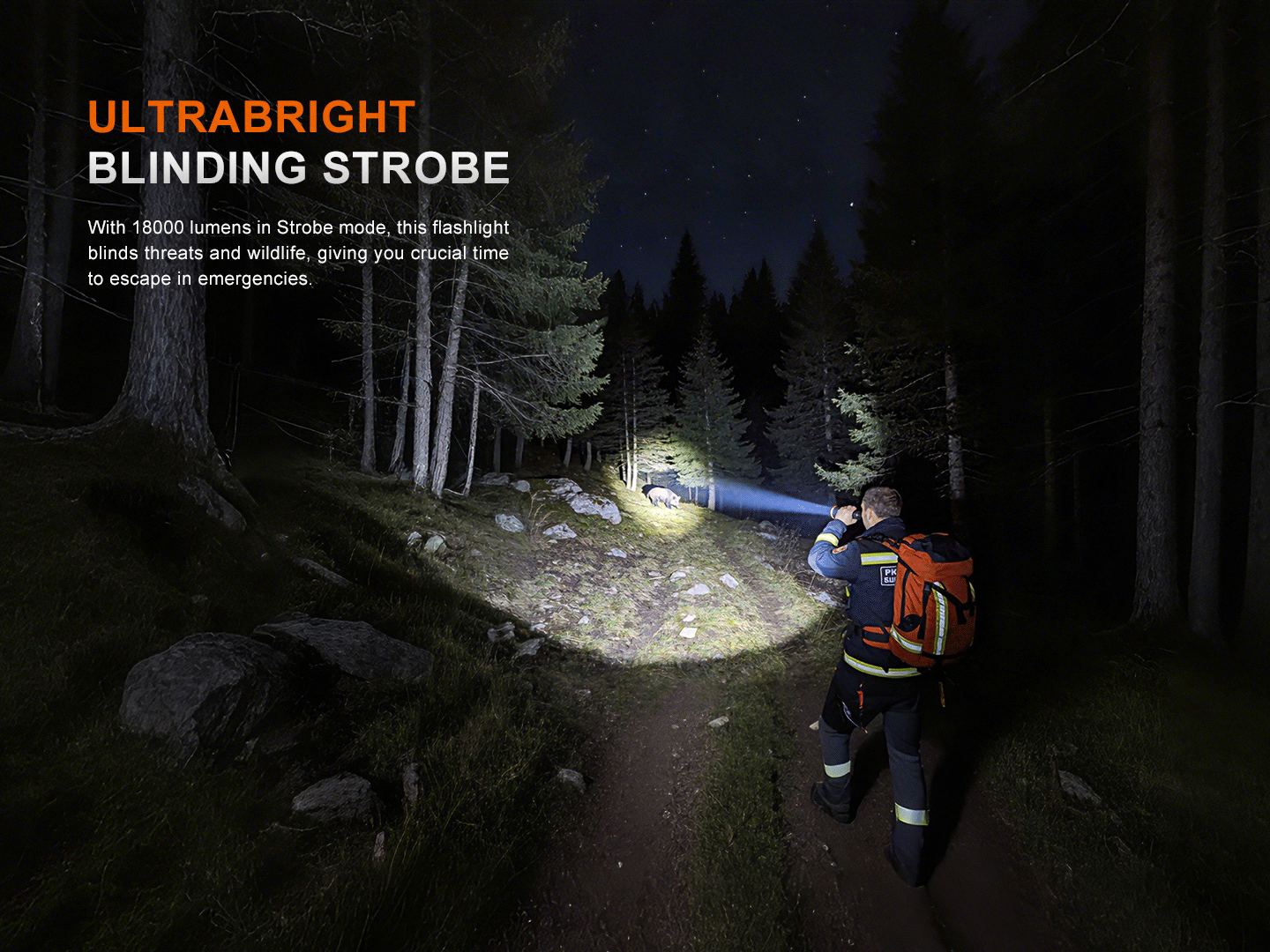 Fenix LR50R V2.0 - Lampe de poche multifonction super lumineuse rechargeable - 18 000 lumens
