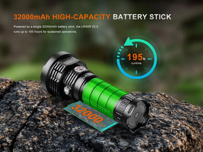 Fenix LR50R V2.0 - Lampe de poche multifonction super lumineuse rechargeable - 18 000 lumens