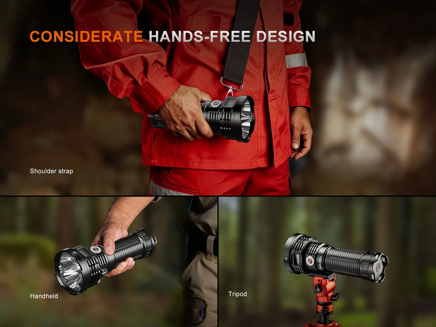 Fenix LR50R V2.0 - Lampe de poche multifonction super lumineuse rechargeable - 18 000 lumens