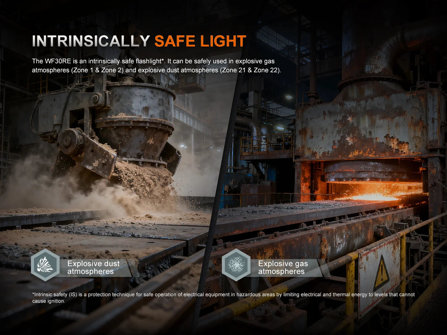 Fenix WF30RE - Lampe torche à sécurité intrinsèque - 300 lumens