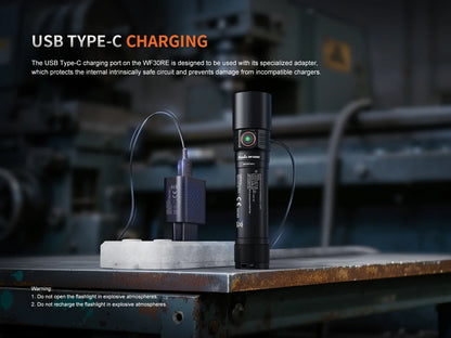 Fenix WF30RE - Lampe torche à sécurité intrinsèque - 300 lumens