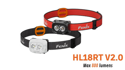 Fenix HL18RT V2.0 - Lampe frontale légère pour le trail running - 800 lumens