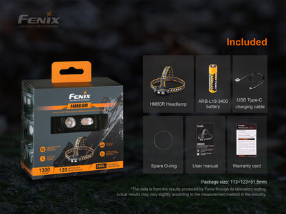 Fenix HM60R - 1300 Lumens - Rechargeable USB-C - Détection de fréquence - Revendeur Officiel Lampes FENIX depuis 2008 | Votre Boutique en ligne FENIX®