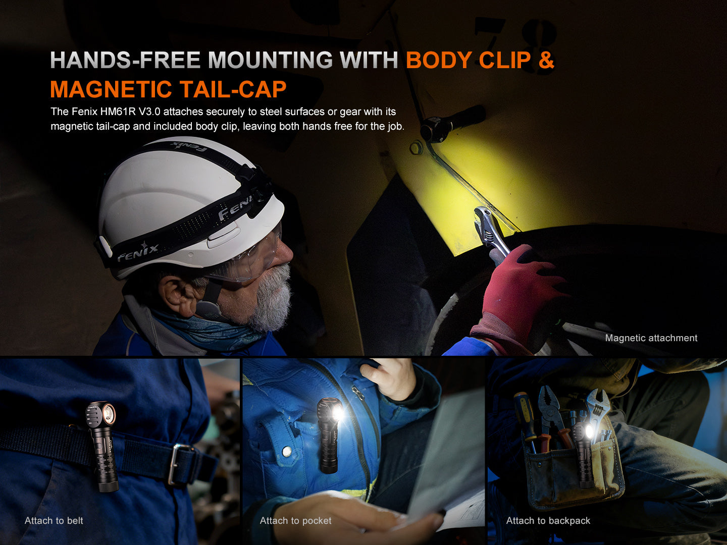 Fenix HM61R V3.0 - 1800 Lumens - Lampe frontale multifonctions