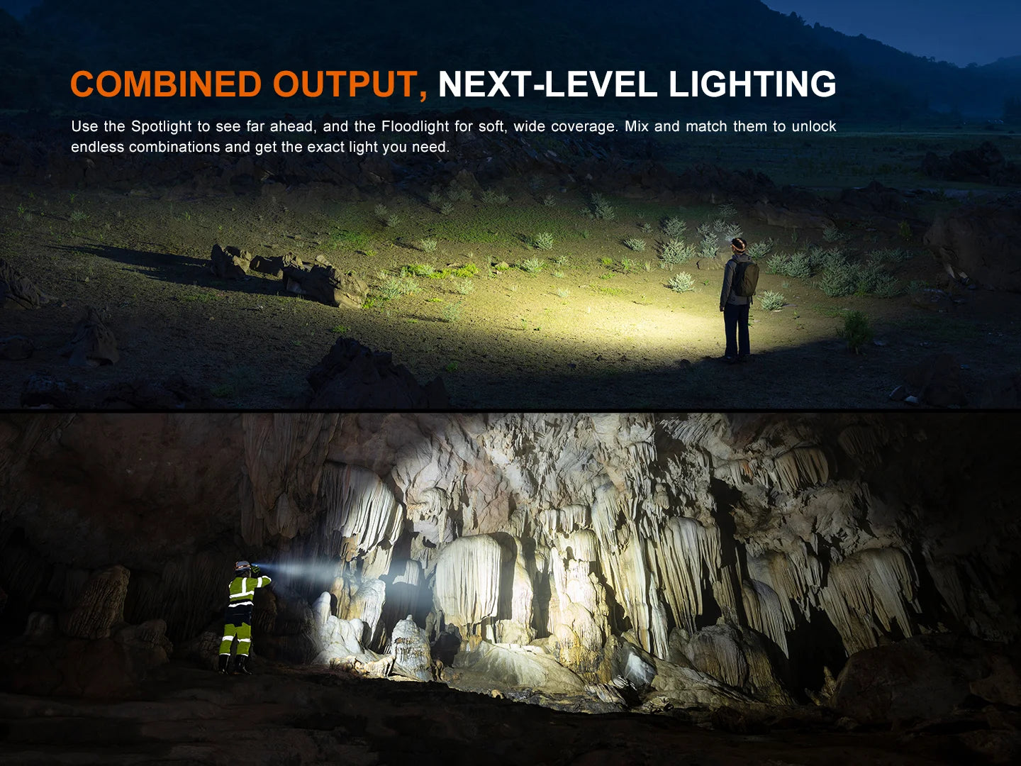 Fenix HM65R V2.0 - Lampe frontale double faisceau - 2200 lumens