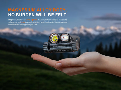 Fenix HM65R V2.0 - Lampe frontale double faisceau - 2200 lumens