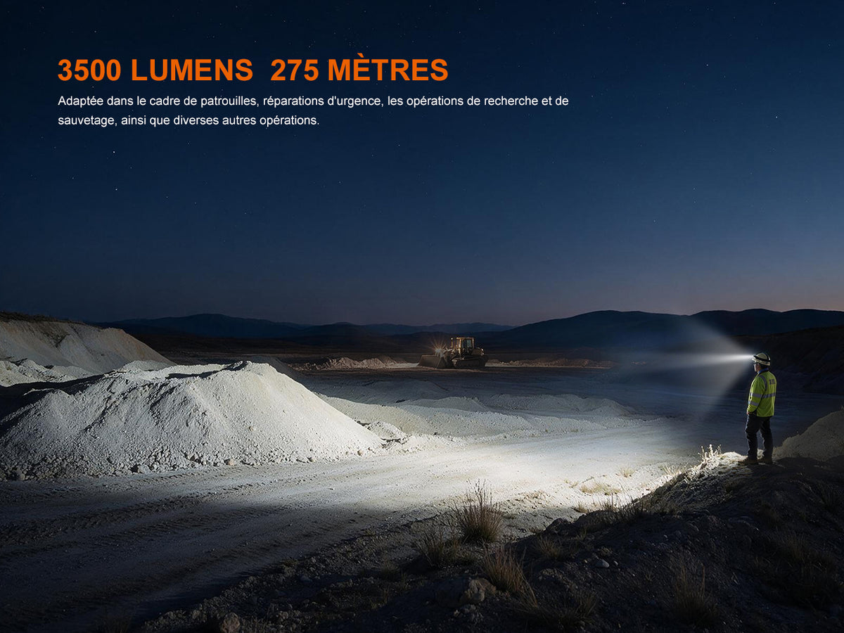 Fenix HM71R V2.0 - Lampe frontale rechargeable - 3500 lumens