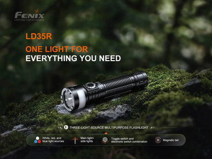 Fenix LD35R - Lampe de poche polyvalente à trois sources lumineuses - 1800 lumens