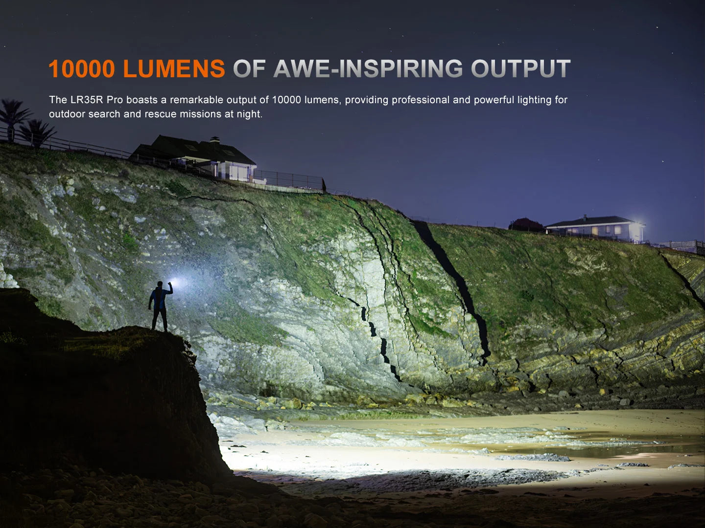 Fenix LR35R Pro - Lampe de recherche super lumineuse - 10000 LUMENS