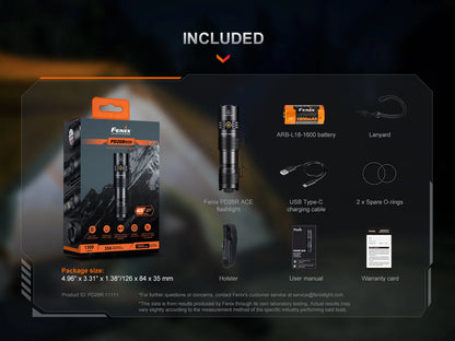 Fenix PD26R ACE - Lampe de poche multimodes - 1300 lumens