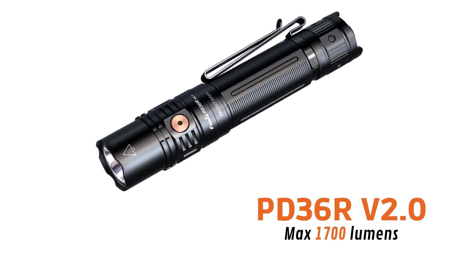Fenix PD36R V2.0 - Lampe de poche tactique rechargeable -1700 lumens - Revendeur Officiel Lampes FENIX depuis 2008 | Votre Boutique en ligne FENIX®