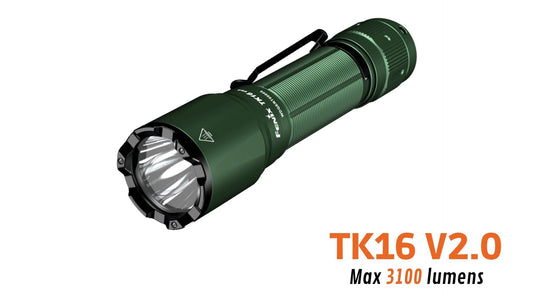 Fenix TK16 V2.0 Tropical - Lampe tactique APF à double interrupteur arrière - 3100 lumens
