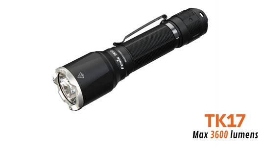 Fenix TK17 Lampe de poche tactique haute performance - 3600 lumens - Rechargeable USB-C