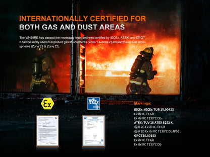 Fenix WH35RE - Lampe frontale à sécurité intrinsèque  - 280 lumens