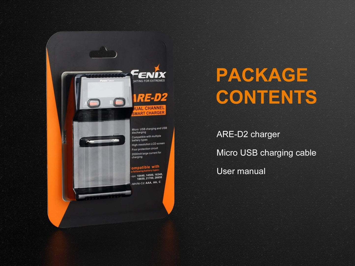 Chargeur de batterie Fenix ARE-D2 Site Officiel FENIX® - Votre boutique en ligne Fenix®