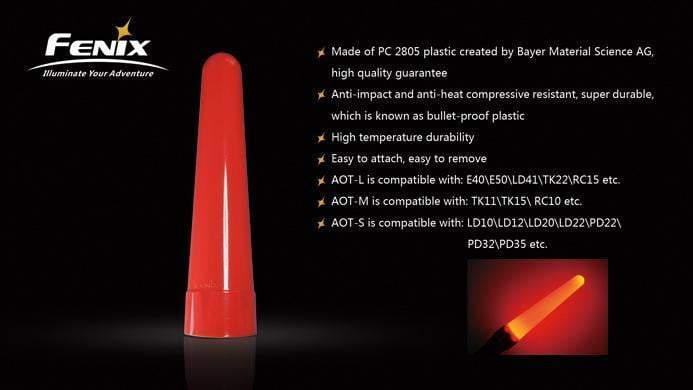 Diffuseur AOT-M Cône de circulation rouge Site Officiel FENIX® - Votre boutique en ligne Fenix®