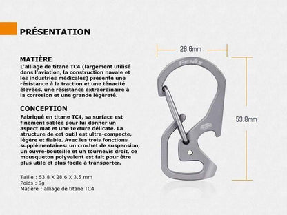 Fenix ALB-20 - MOUSQUETON MULTIFONCTIONS Site Officiel FENIX® - Votre boutique en ligne Fenix®