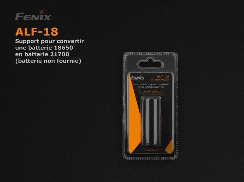 Fenix ALF-18 Convertisseur de batterie 18650 en 21700 Site Officiel FENIX® - Votre boutique en ligne Fenix®