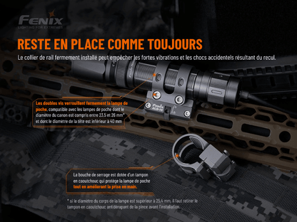 Fenix ALG-18 support de baril de fusil pour lampe torche – Revendeur  Officiel Lampes FENIX depuis 2008