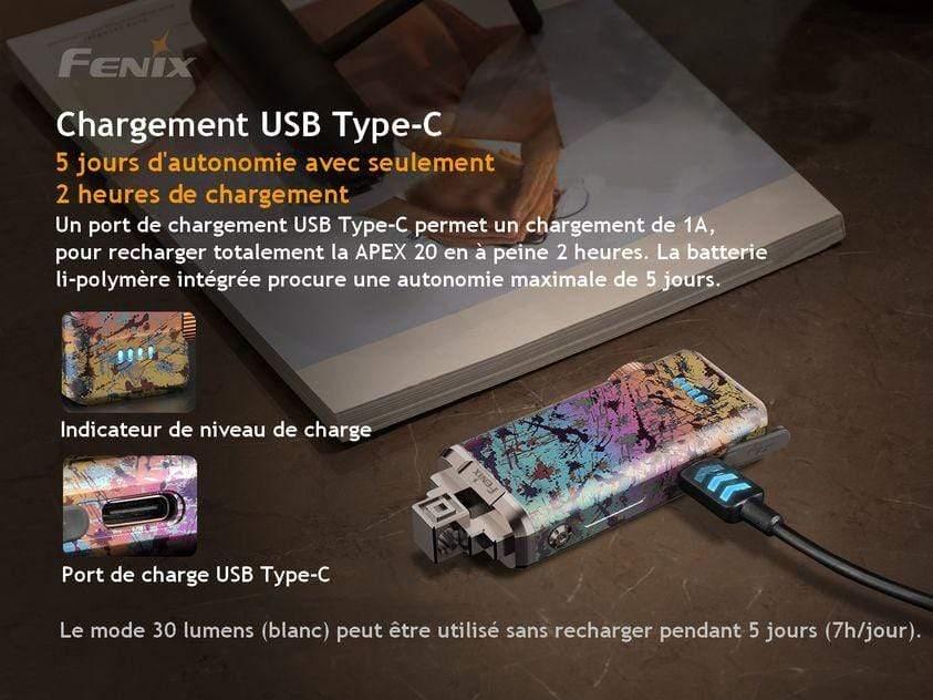 Fenix APEX 20 - Mix Iridescent Titane édition limitée et numérotée spéciale 20 ans de Fenix Revendeur Officiel Lampes FENIX depuis 2008 | Votre Boutique en ligne FENIX®