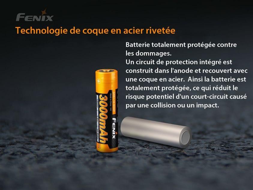 Fenix ARB-L18-3000P Batterie rechargeable 18650 3000mAh Revendeur Officiel Lampes FENIX depuis 2008 | Votre Boutique en ligne FENIX®