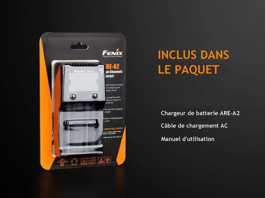 Fenix ARE-A2 - Chargeur de batterie intelligent à 2 canaux Site Officiel FENIX® - Votre boutique en ligne Fenix®