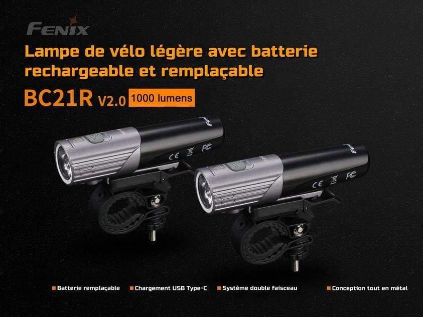 Fenix BC21R V2.0 - 1000 Lumens - rechargeable batterie incluse Site Officiel FENIX® - Votre boutique en ligne Fenix®