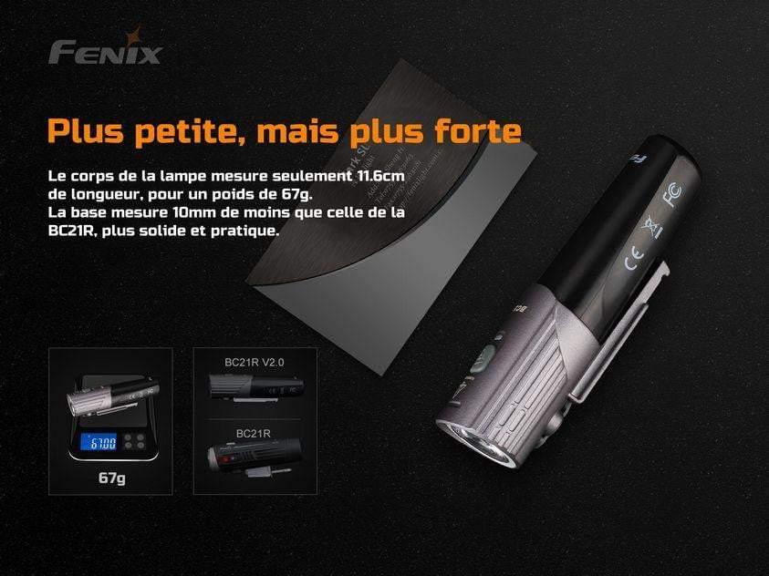 Fenix BC21R V2.0 - 1000 Lumens - rechargeable batterie incluse Site Officiel FENIX® - Votre boutique en ligne Fenix®