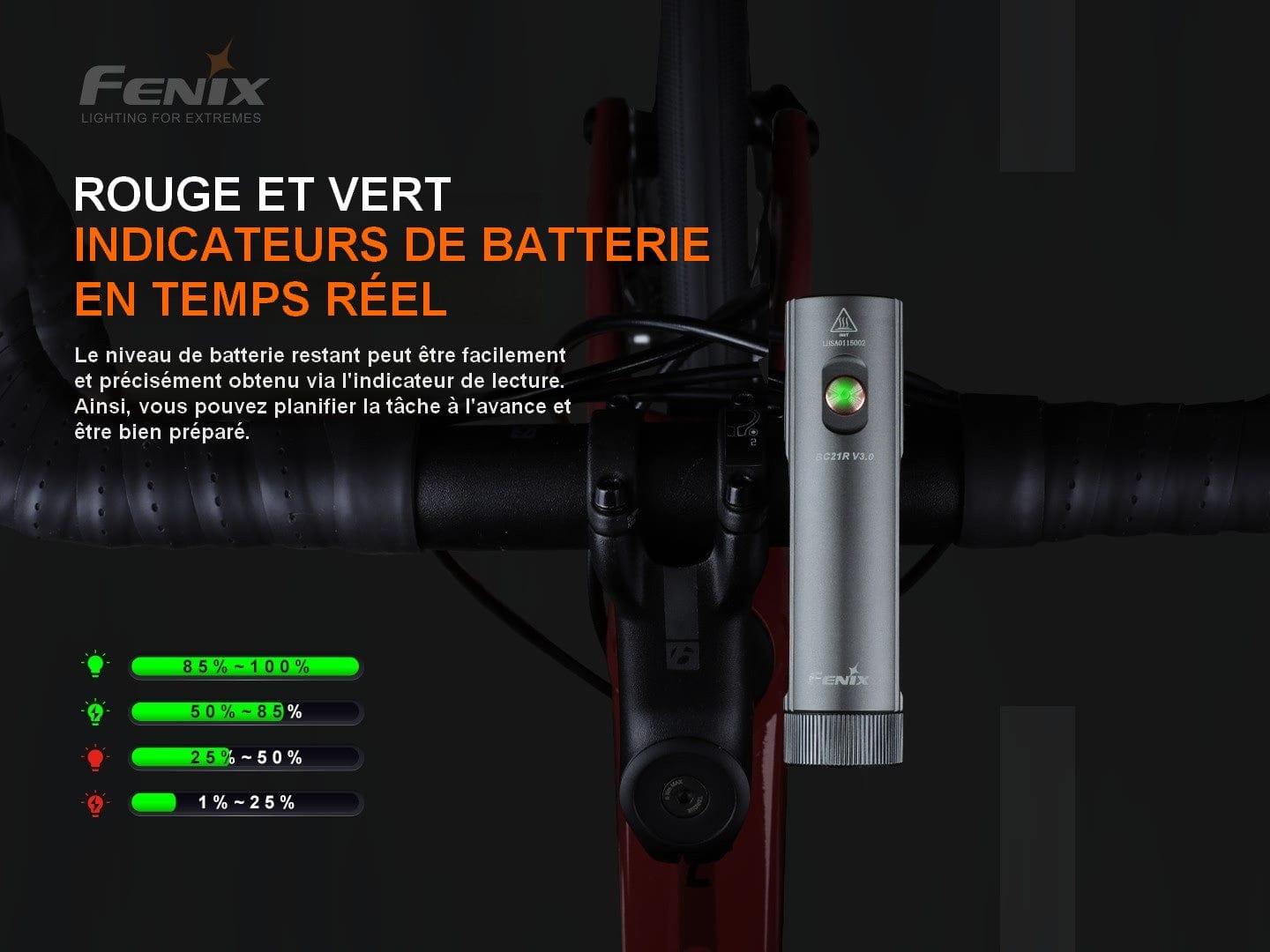 Fenix BC21R V3.0 - Lampe de vélo rechargeable - Max 1200 Lumens Revendeur Officiel Lampes FENIX depuis 2008 | Votre Boutique en ligne FENIX®