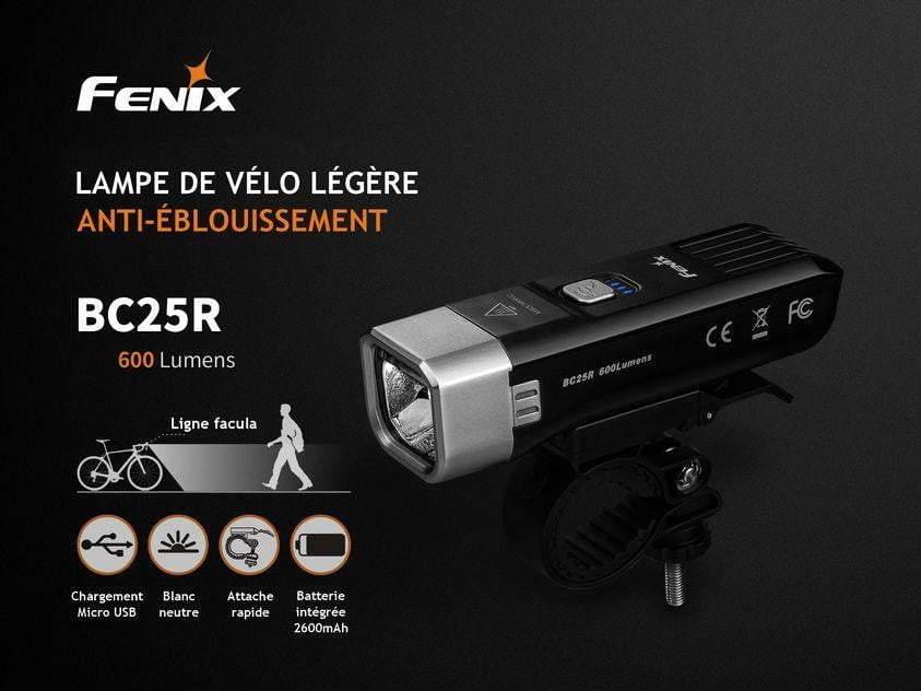 Fenix BC25R lampe de vélo 600 Lumens + technologie anti éblouissement piétons Site Officiel FENIX® - Votre boutique en ligne Fenix®