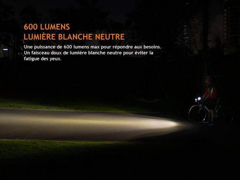Fenix BC25R lampe de vélo 600 Lumens + technologie anti éblouissement piétons Site Officiel FENIX® - Votre boutique en ligne Fenix®