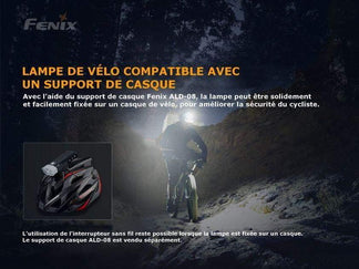 Lampe Torche Vélo Fenix BC30 V2.0 - 2200 Lumens, Rechargeable, étanche IP68, Commande Sans Fil