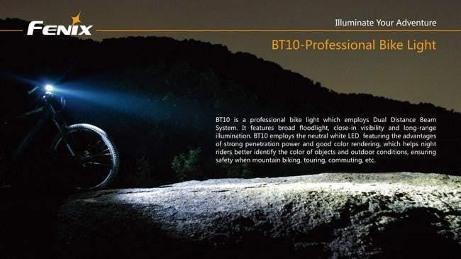 Fenix BT10 - lampe de vélo - 350 lumens Site Officiel FENIX® - Votre boutique en ligne Fenix®