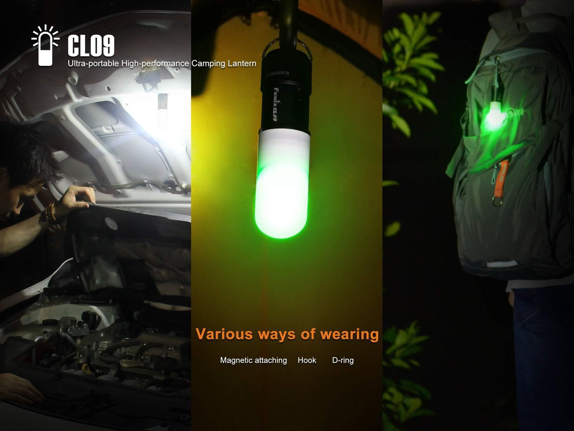 Fenix CL09 - Lampe LED pour camping - 200 lumens - modèle Noir Site Officiel FENIX® - Votre boutique en ligne Fenix®