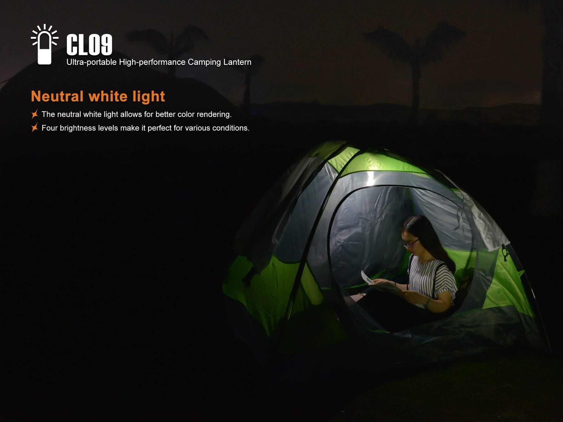 Fenix CL09 - Lampe LED pour camping - 200 lumens - modèle Noir Site Officiel FENIX® - Votre boutique en ligne Fenix®