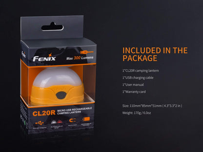 Fenix CL20R - lanterne de camping rechargeable - 300 lumens Site Officiel FENIX® - Votre boutique en ligne Fenix®