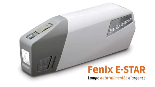 Fenix E-STAR - Lampe à main auto-alimentée d'urgence - 100 Lumens Revendeur Officiel Lampes FENIX depuis 2008 | Votre Boutique en ligne FENIX®