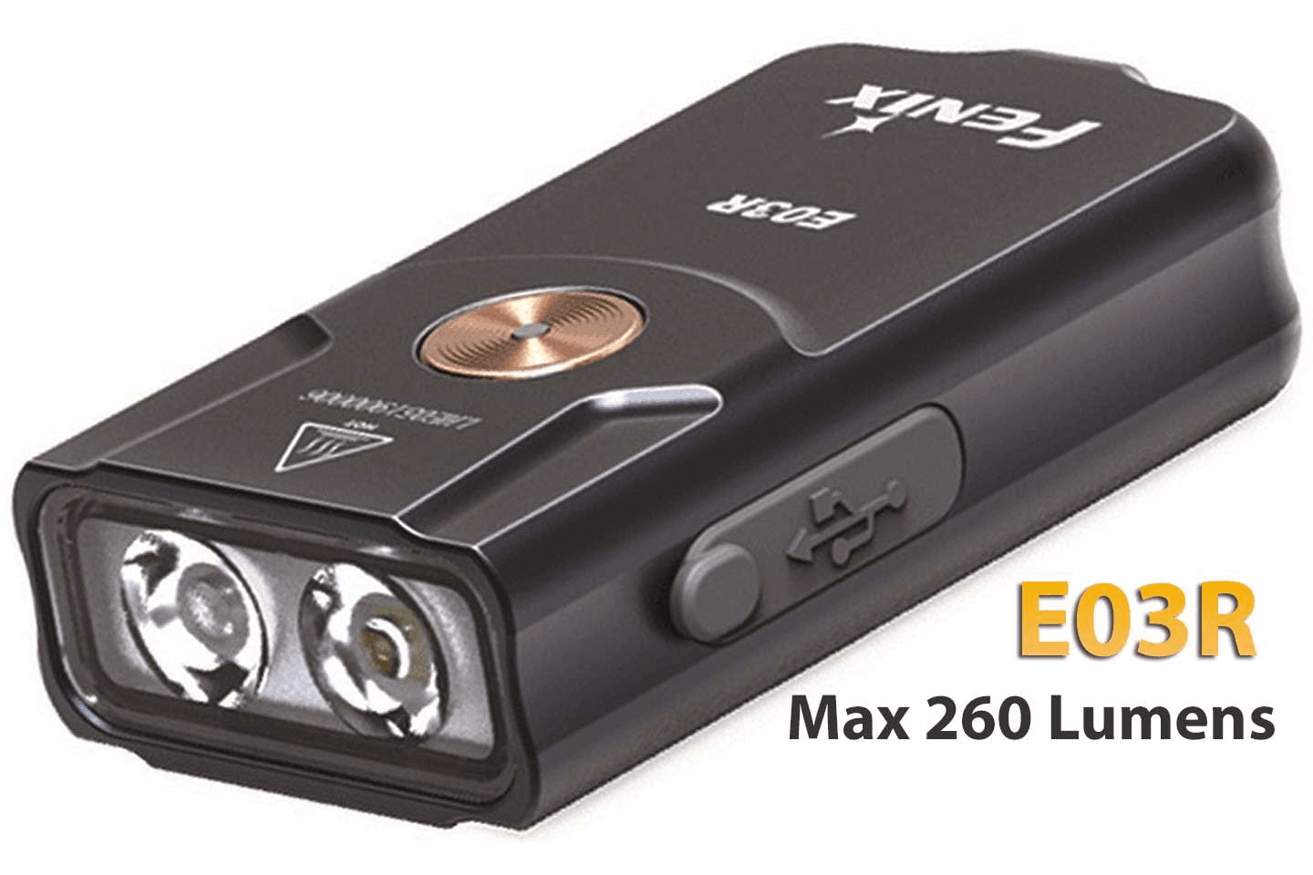 Fenix E03R - Lampe porte-clés en métal - 260 lumens Site Officiel FENIX® - Votre boutique en ligne Fenix®