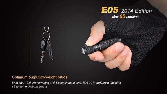 Fenix E05 - édition 2014 - 85 Lumens Site Officiel FENIX® - Votre boutique en ligne Fenix®
