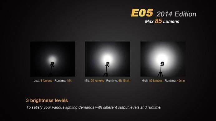 Fenix E05 - édition 2014 - 85 Lumens Site Officiel FENIX® - Votre boutique en ligne Fenix®