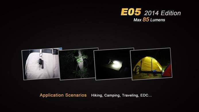 Fenix E05 - édition 2014 - 85 Lumens Site Officiel FENIX® - Votre boutique en ligne Fenix®