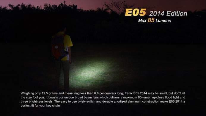 Fenix E05 - édition 2014 - 85 Lumens Site Officiel FENIX® - Votre boutique en ligne Fenix®