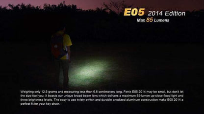 Fenix E05 - édition 2014 - 85 Lumens Site Officiel FENIX® - Votre boutique en ligne Fenix®