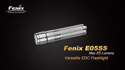Fenix E05 - édition 2014 - 85 Lumens - Stainless Steel Site Officiel FENIX® - Votre boutique en ligne Fenix®