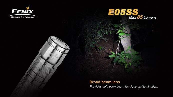 Fenix E05 - édition 2014 - 85 Lumens - Stainless Steel Site Officiel FENIX® - Votre boutique en ligne Fenix®