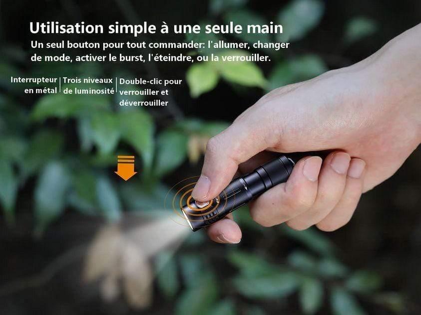 Fenix E05R - 400 lumens - rechargeable USB - pack complet Site Officiel FENIX® - Votre boutique en ligne Fenix®