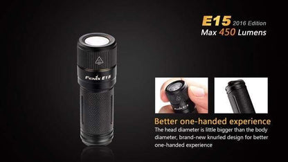 Fenix E15 - 450 Lumens - édition 2016 Site Officiel FENIX® - Votre boutique en ligne Fenix®